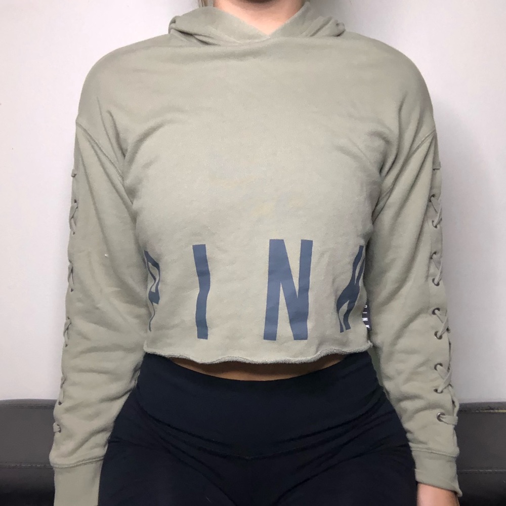 PINK Crop Hoodie